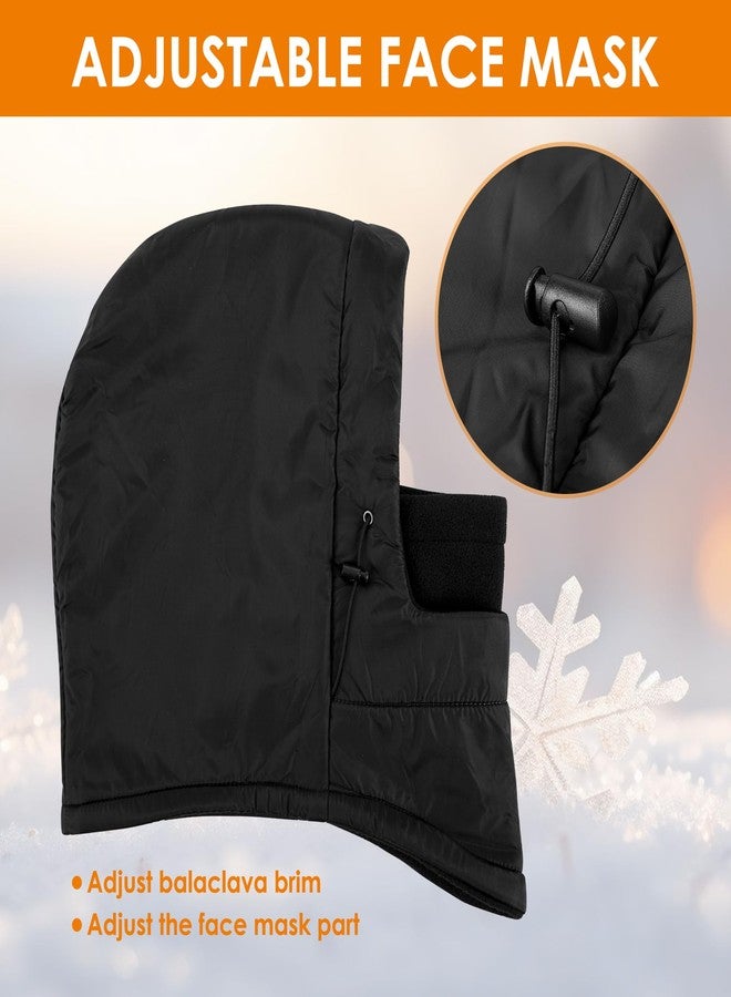 Tyzrdnac Balaclava Ski Mask Fleece Lining Windproof Warm Adjustable Thermal Winter Cold Weather Face Mask for Men Women Black - Image 5